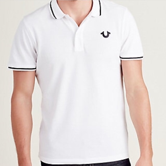 white true religion polo shirt